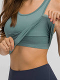 Round Neck Racerback Active Tank - Trendsi - Flyclothing LLC