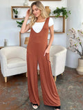 Double Take Full Size Sleeveless Wide Leg Jumpsuit with Pockets - Trendsi - Flyclothing LLC