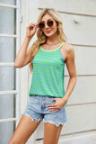 Contrast Striped Round Neck Cami - Trendsi - Flyclothing LLC