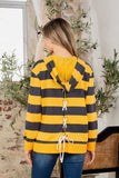 Full Size Drawstring Striped Long Sleeve Hoodie - Trendsi - Flyclothing LLC