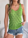 Openwork Wide Strap Knit Vest - Trendsi - Flyclothing LLC