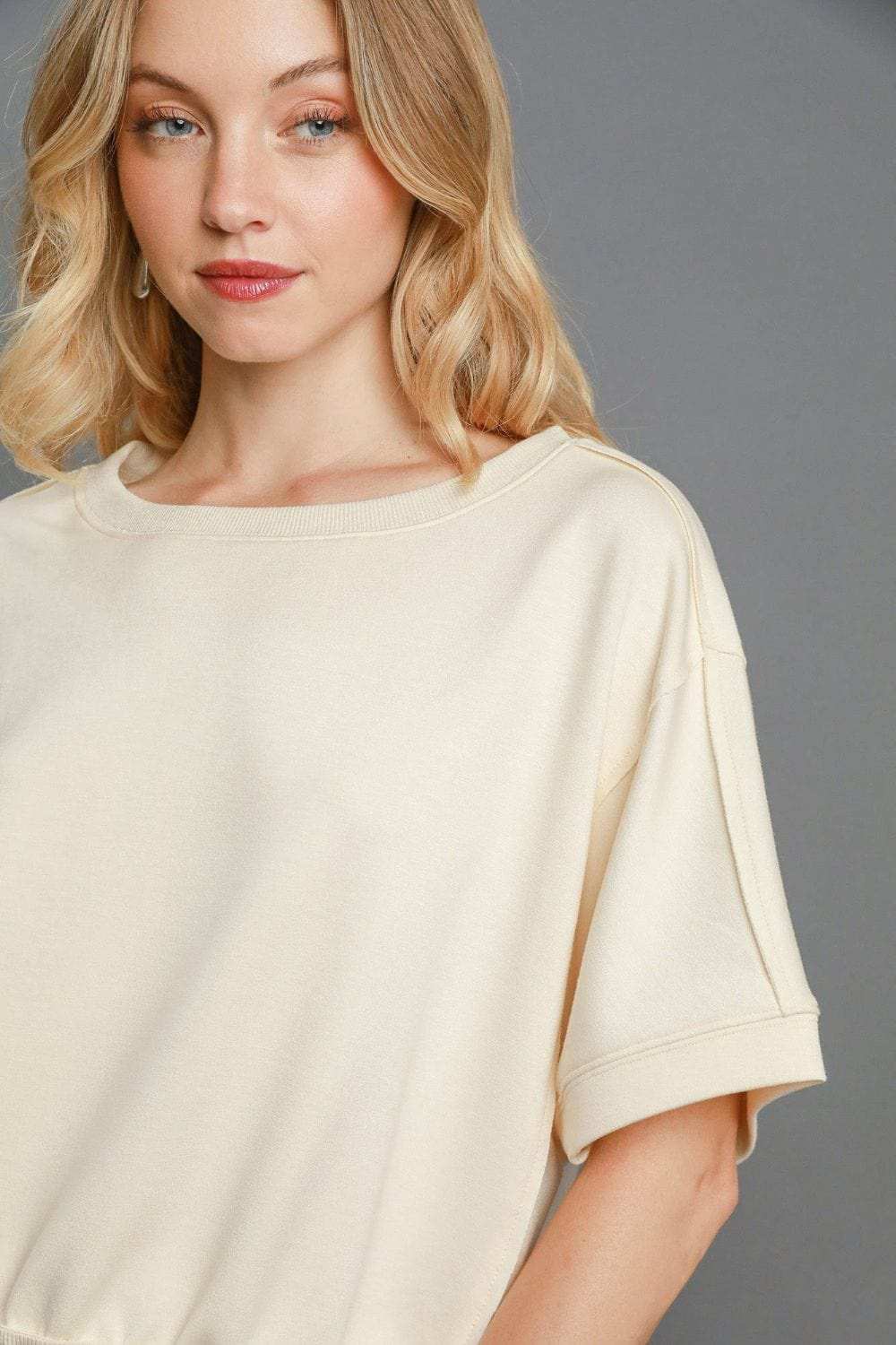 Umgee Full Size Lightweight Cropped Sweatshirt Plus Size - Trendsi - Flyclothing LLC