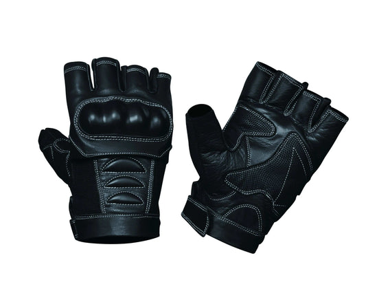 Easy Fit Fingerless Motorcycle Gloves for Men - Unik Just for Bikers - Flyclothing LLC