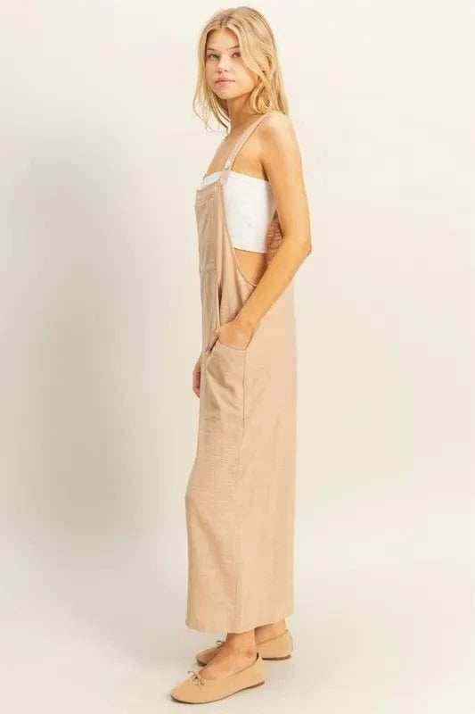 HYFVE Textured Wide Leg Overall - Trendsi - Flyclothing LLC
