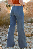 High-Waisted Wide-Leg Button-Front Jeans - Trendsi - Flyclothing LLC