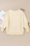 LOVE Patch Round Neck Sweater - Trendsi - Flyclothing LLC