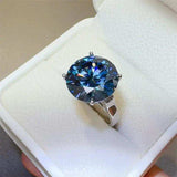 10 Carat 925 Sterling Silver Moissanite Ring - Trendsi - Flyclothing LLC