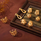 Titanium Steel Geometric Shape Earrings - Trendsi - Flyclothing LLC