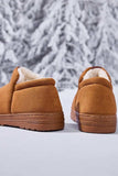 Letter M Suede Round Toe Slippers - Trendsi - Flyclothing LLC