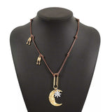 Moon & Sun Pendant Necklace - Trendsi - Flyclothing LLC