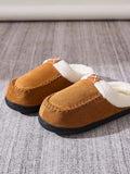 Contrast Round Toe Flat Slippers - Trendsi - Flyclothing LLC