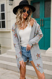 Angel Wings Star Open Front Long Sleeve Cardigan - Trendsi - Flyclothing LLC