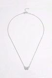 925 Sterling Silver Zircon Butterfly Pendant Necklace - Trendsi - Flyclothing LLC