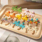 Colorful Woven Flower Drop Earrings - Trendsi - Flyclothing LLC