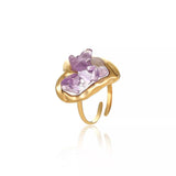 18K Gold-Plated Heart-Shaped Ring - Trendsi - Flyclothing LLC
