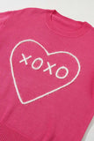 XOXO Round Neck Drop Shoulder Sweater - Trendsi - Flyclothing LLC