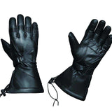 Mens Gauntlet Leather Gloves - Unik Just for Bikers - Flyclothing LLC