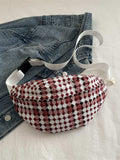 Plaid Wide Strap Crossbody Bag - Trendsi - Flyclothing LLC