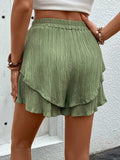 Tied Layered High Waist Shorts - Trendsi - Flyclothing LLC