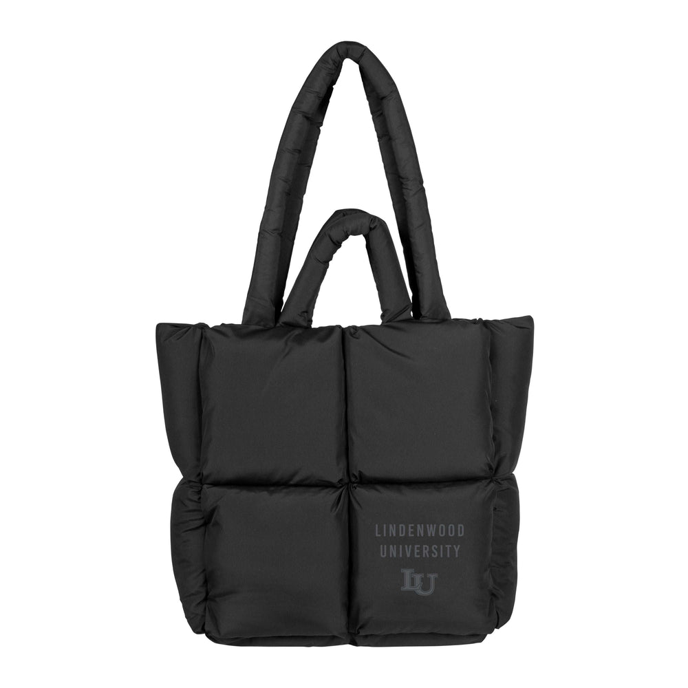 Lindenwood University Black Puff Tote - Logo Brands - Flyclothing LLC