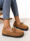 Bow Round Toe Flat Slip-Ons - Trendsi - Flyclothing LLC