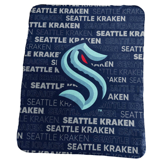 Seattle Kraken Classic Fleece Throw - Logo Brands - Flyclothing LLC