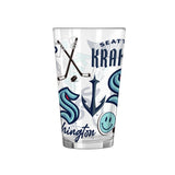 Seattle Kraken 16oz Native Pint Glass - Logo Brands - Flyclothing LLC