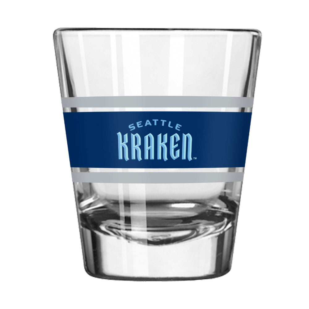 Seattle Kraken 2oz Stripe Shot Glass - Logo Brands - Flyclothing LLC