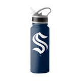 Seattle Kraken Logo 25 oz Single Wall Flip Top Stainless Bottle - Logo Brands - Flyclothing LLC