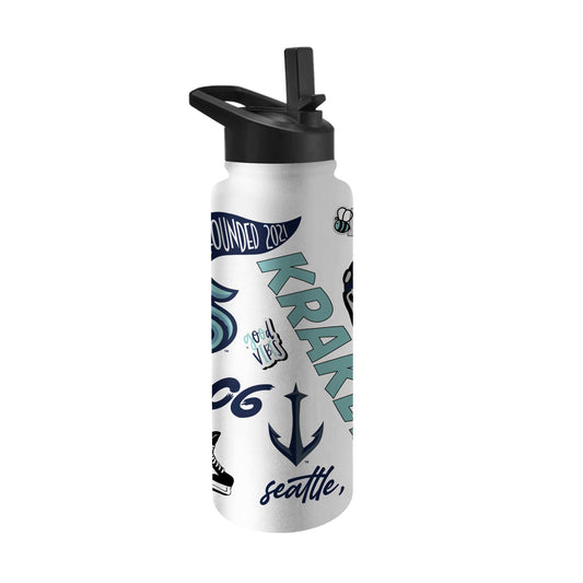 Seattle Kraken 34oz Native Quencher Bottle - Logo Brands - Flyclothing LLC