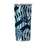 Seattle Kraken Flex 20oz Plastic Wall Stainless Tumbler - Logo Brands - Flyclothing LLC