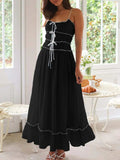 Devine Frill Ruffled Hem Midi Cami Dress - Trendsi - Flyclothing LLC