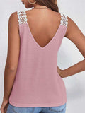 Full Size Lace Detail V-Neck Tank - Trendsi - Flyclothing LLC
