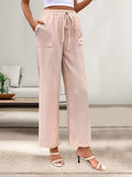 Tied Wide Leg Pants with Pockets - Trendsi - Flyclothing LLC