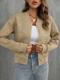 Zip Up Long Sleeve Jacket - Trendsi - Flyclothing LLC