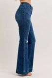Judy Blue High-Waisted Flare Jeans with Front Pockets - Trendsi - Flyclothing LLC