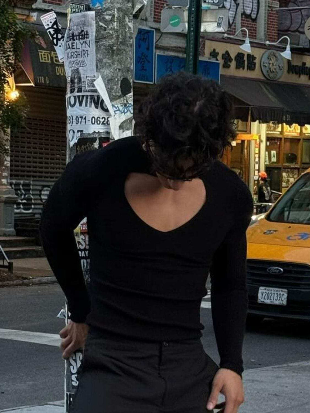 Men's Cutout Front Long Sleeve T-Shirt - Trendsi - Flyclothing LLC