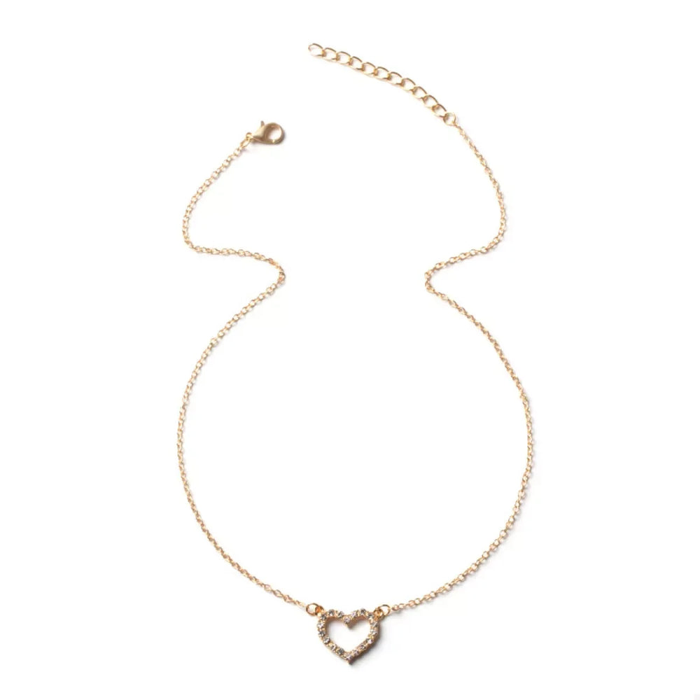 18K Gold-Plated Heart Necklace - Trendsi - Flyclothing LLC