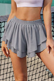 Layered Mid-Rise Waist Active Skirt - Trendsi - Flyclothing LLC