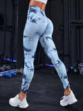 Tie-Dye High Waist Active Leggings - Trendsi - Flyclothing LLC