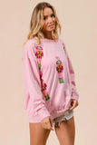 BiBi Sequin Nutcrackers Embroidery Christmas Sweatshirt - Trendsi - Flyclothing LLC