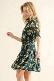 And The Why Floral Print Smocked Waist Mini Dress - Trendsi - Flyclothing LLC