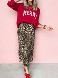 MERRY Letter Pattern Christmas Baggy Sweater - Trendsi - Flyclothing LLC