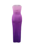Gradient Tube Bodycon Midi Dress - Trendsi - Flyclothing LLC