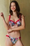 Davi & Dani Flower Print Ruffled Bikini Set - Trendsi - Flyclothing LLC