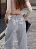 High Waisted Wide Leg Jeans - Trendsi - Flyclothing LLC