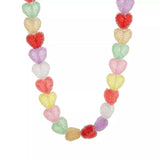 Colorful Resin Heart Necklace - Trendsi - Flyclothing LLC
