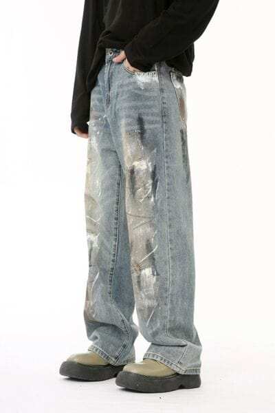 Baggy Jeans with Pockets - Trendsi - Flyclothing LLC