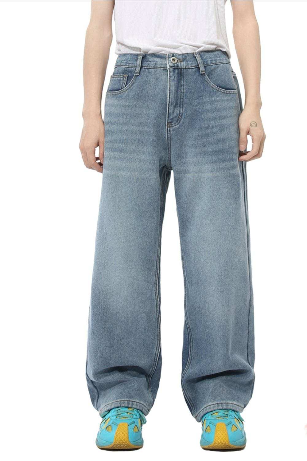 Men's Baggy Jeans with Pockets - Trendsi - Flyclothing LLC