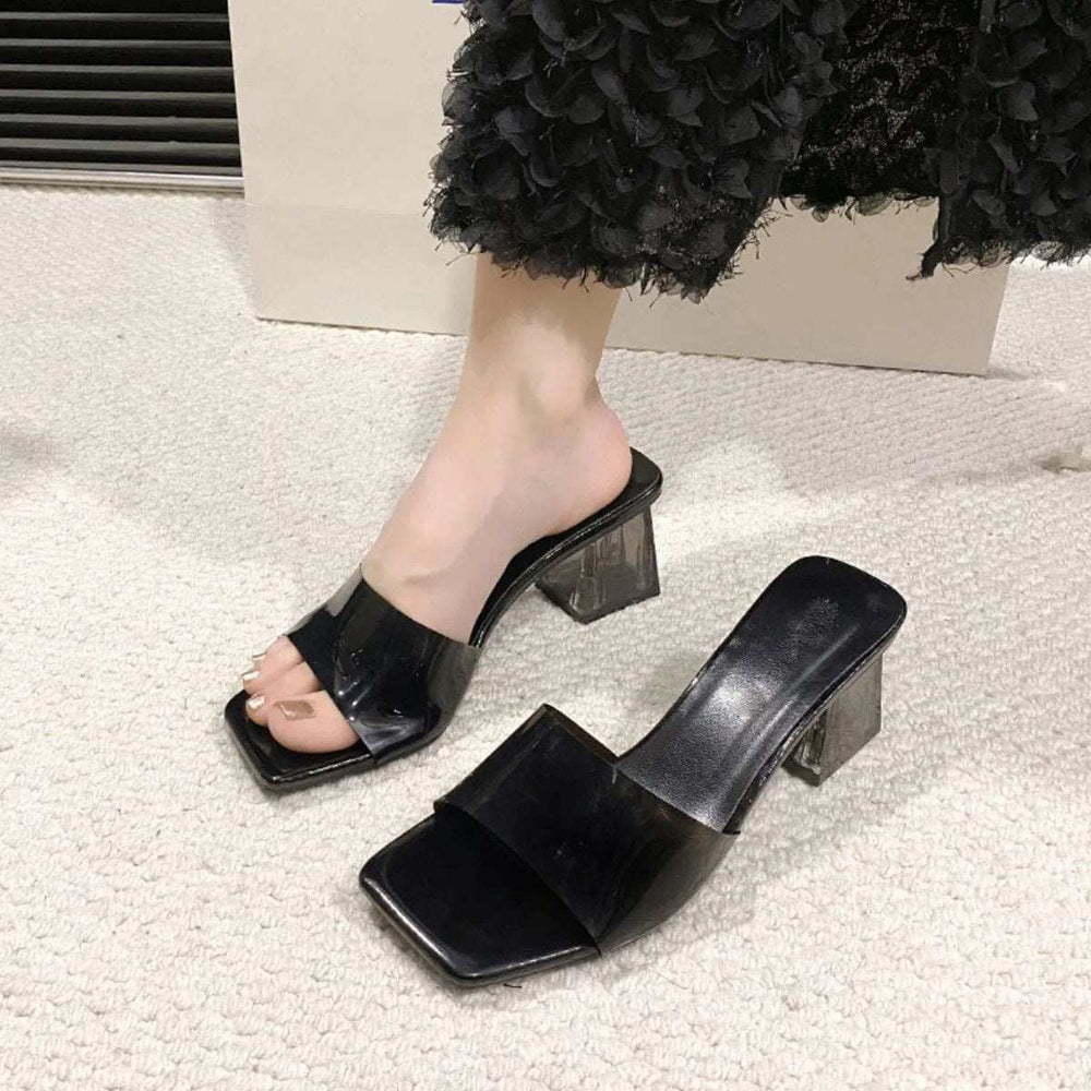 Open Toe Block Heel Sandals - Trendsi - Flyclothing LLC